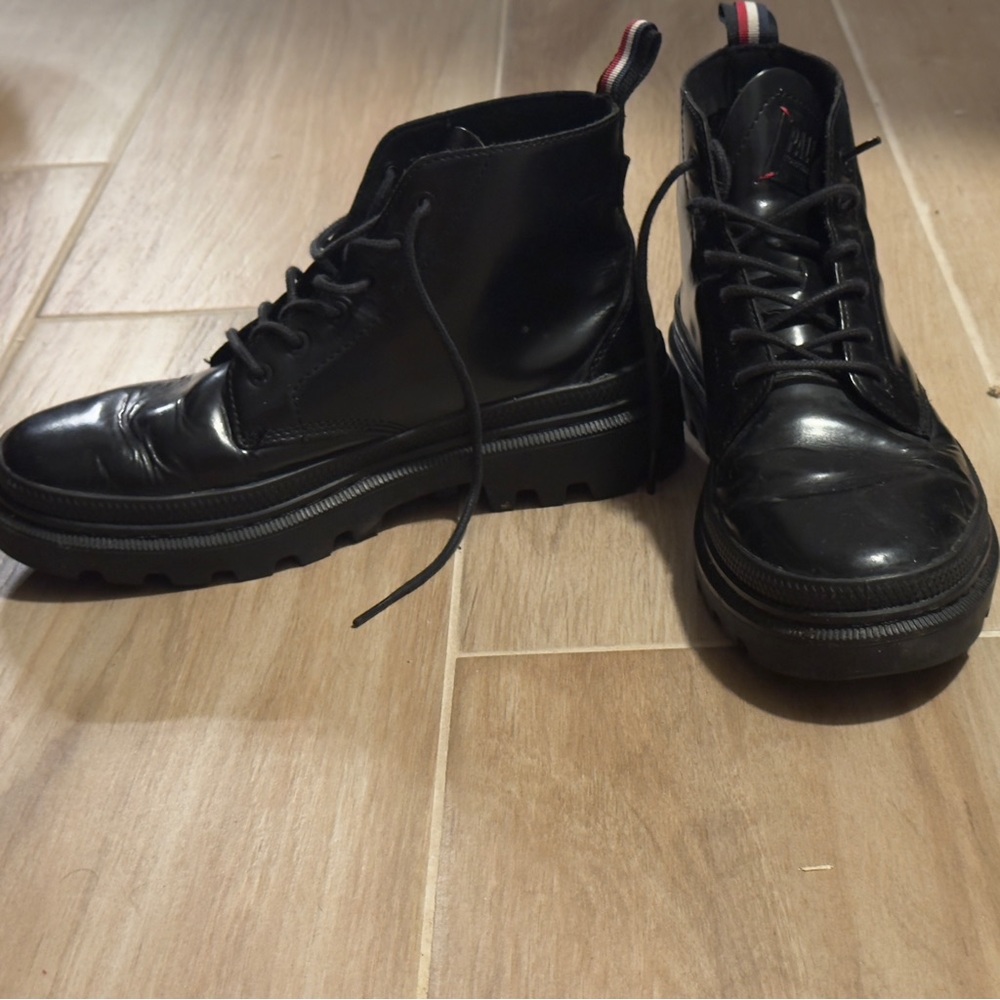 Palladium Black Lace Up Boots